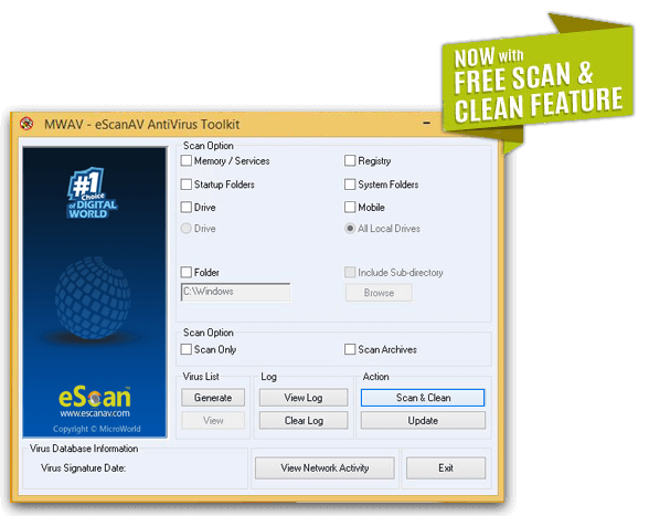 escan removal tool without password